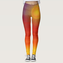 Ein Sonnenuntergang tragen Leggings