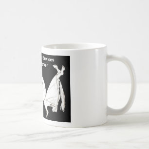 Ein Sozialarbeiter an der Arbeitskaffee-Tasse Tasse