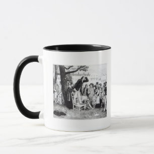 Ein sozialistischer Lautsprecher, graviert durch Tasse