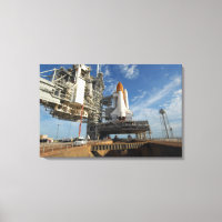 Ein Space Shuttle Atlantis auf dem Launch Pad 39A