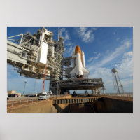 Ein Space Shuttle Atlantis auf dem Launch Pad 39A