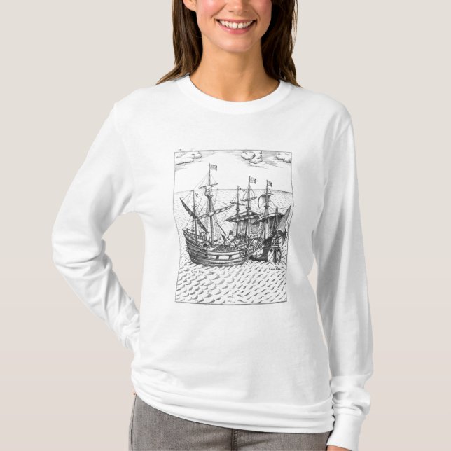 Ein spanisches Schatz-Schiff T-Shirt (Vorderseite)