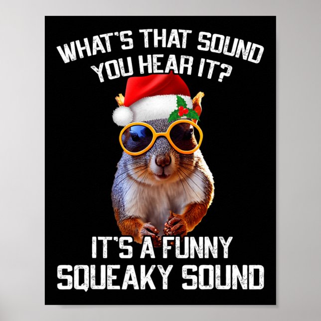 Ein Spaß Squeaky Sound Weihnachts Eichhörnchen Xma Poster (Vorne)