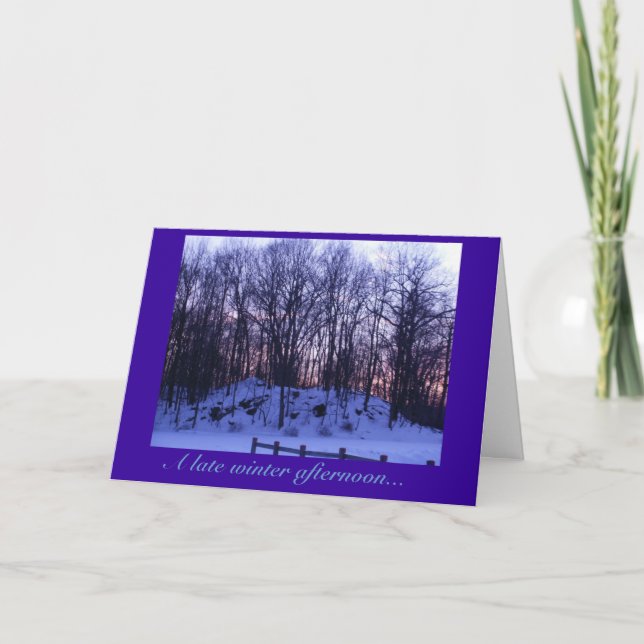 "Ein Spätwinter afternoon Karte (Vorderseite)