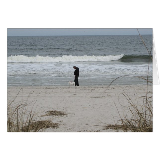 "Ein Spaziergang am Strand" - Karte (Vorderseite (Horizontal))