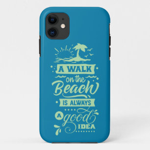 Ein Spaziergang am Strand liebt Palmen Case-Mate iPhone Hülle