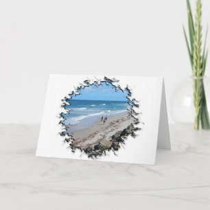 Ein Spaziergang auf der Beach Birthday Card Karte