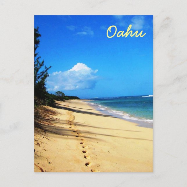 Ein Spaziergang auf Oahu Postkarte (Vorderseite)
