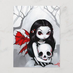 "Ein Spaziergang durch den Friedhof" Postkarte