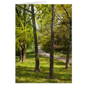 Ein Spaziergang durch den Park Grußkarte