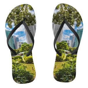 Ein Spaziergang durch die Hama Rikyu Gärten, Tokio Flip Flops