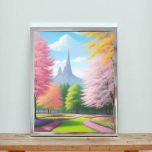 Ein Spaziergang durch einen bezaubernden Garten Fotodruck