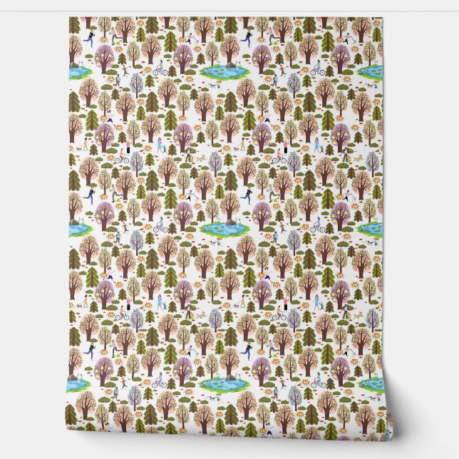 Ein Spaziergang im Park Tapete (Abrollen)