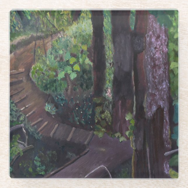 Ein Spaziergang im Wald Glasuntersetzer (Vorderseite)