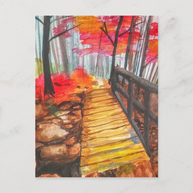 Ein Spaziergang im Wald Postkarte (Vorderseite)