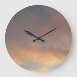 Ein Spaziergang in den Wolken 2 Rosa Wolken in ein Große Wanduhr