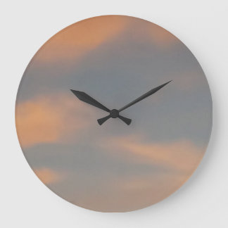 Ein Spaziergang in den Wolken 6 rosa Wolken in ein Große Wanduhr