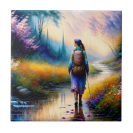 Ein Spaziergang in der Holzkunst Fliese