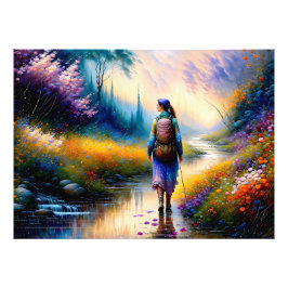 Ein Spaziergang in der Holzkunst Fotodruck