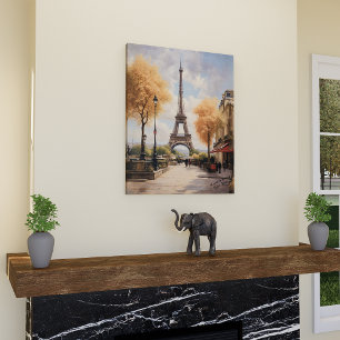 Ein Spaziergang in Paris Leinwand Poster drucken