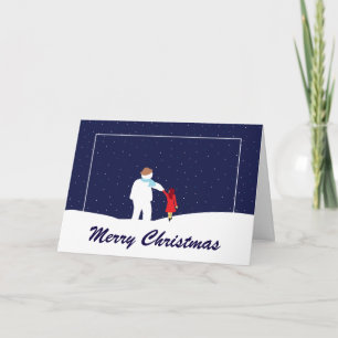 Ein Spaziergang mit der Weihnachtskarte des Schnee Feiertagskarte