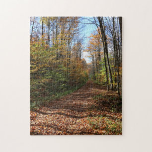Ein Spaziergang zwischen den farbenfrohen Herbstla Puzzle