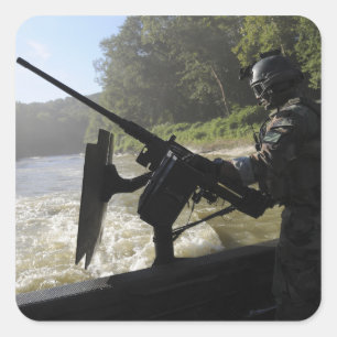 Ein spezielles Kriegsführung Kämpfer-Handwerk Quadratischer Aufkleber