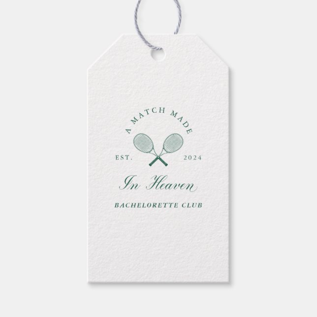 Ein Spiel aus dem Himmel Bachelorette Geschenkanhänger (Vorderseite)