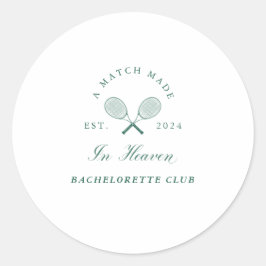 Ein Spiel aus dem Himmel Bachelorette Runder Aufkleber