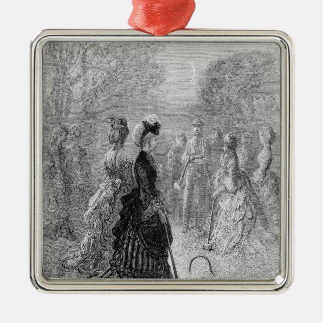 Ein Spiel des Kroketts Ornament Aus Metall (Vorne)