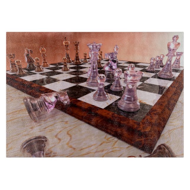 Ein Spiel des Schachs Schneidebrett (Vorderseite)