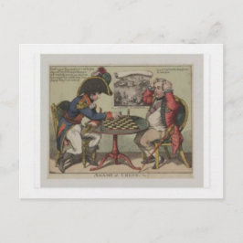 Ein Spiel im Schach Postkarte