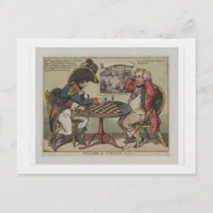 Ein Spiel im Schach Postkarte