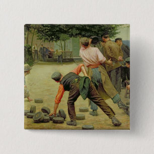 Ein Spiel von Bourles in Flandern, 1911 Button