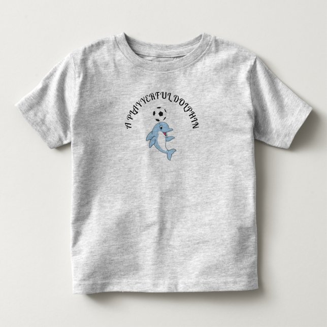 Ein spielerischer Dolphin-Kleinkind-T - Shirt Grau (Vorderseite)