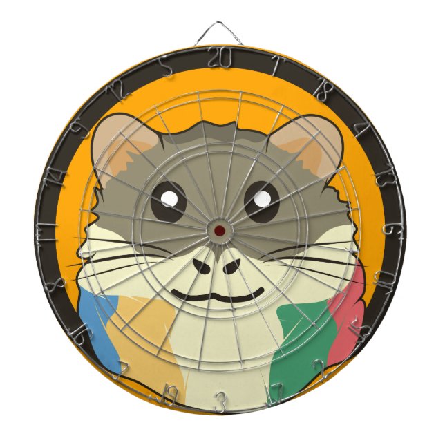 Ein spielerischer und lustiger Hamster Dartscheibe (vorne)