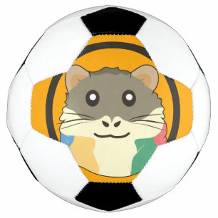Ein spielerischer und lustiger Hamster Fußball