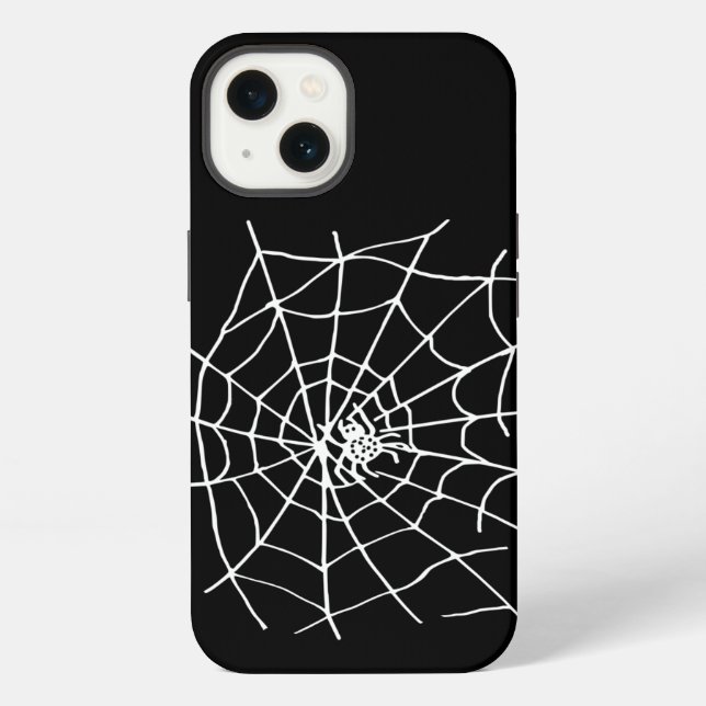 Ein Spinnennetz mit einer Spinne iPhone Hülle (Rückseite)