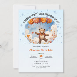 Ein Spook-Teddy-Bash-Jungs am Geburtstag Einladung