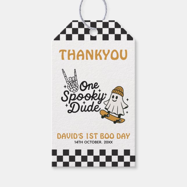 Ein Spooker Typ Halloween Geschenkanhänger (Vorderseite)
