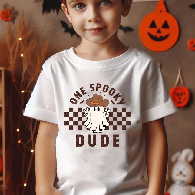 Ein Spooker Typ Niedlicher Western Cowboy Boo Hall T-Shirt (One Spooky Dude Cute Western Cowboy Boo Halloween T-Shirt)