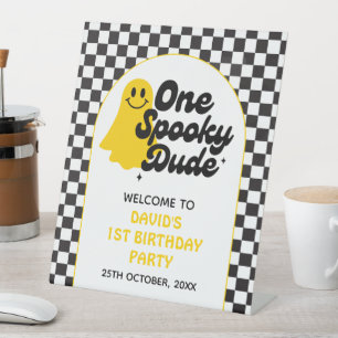 Ein Spooker Typ zum ersten Geburtstag Willkommen Sockelschild