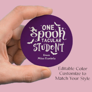 Ein Spooktacular Student Halloween Lehrer Belohnun Runder Aufkleber
