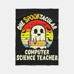 Ein spooktakulärer Halloween-Computer Science-Lehr Fleecedecke