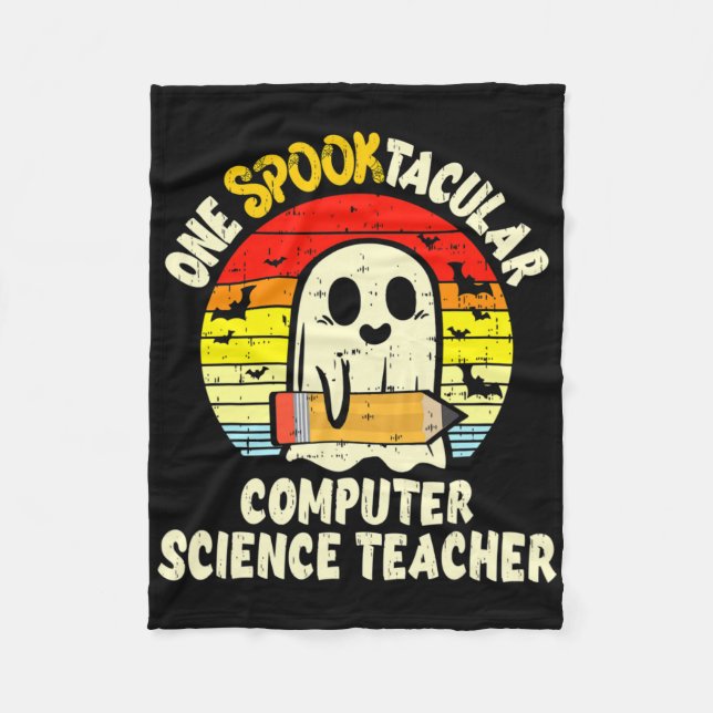 Ein spooktakulärer Halloween-Computer Science-Lehr Fleecedecke (Vorderseite)