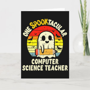Ein spooktakulärer Informatik-Lehrer Halloween Karte