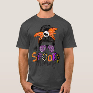 Ein Spooky Mommy Messy Bun Frauen Hexenmeister T-Shirt