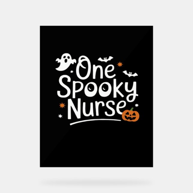 Ein Spooky Nurse Funny Ghost Nurse Halloween Essen Acrylschild (Vorderseite)