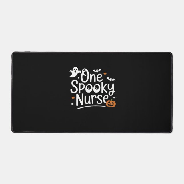 Ein Spooky Nurse Funny Ghost Nurse Halloween Essen Schreibtischunterlage (Vorderseite)