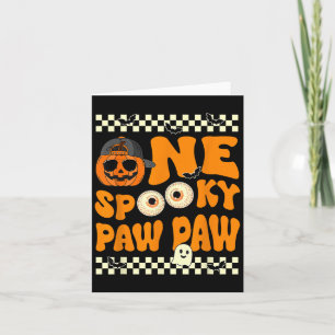 Ein Spooky Paw Paw Erste Geburtstags Halloween Jac Karte